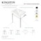 Kingston Brass 24Inch Console Sink with Brass Legs 4Inch, 3 Hole, WhitePolished Chrome KVPB24187W4CP - alternate 2